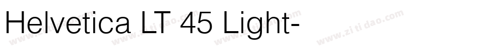 Helvetica LT 45 Light字体转换